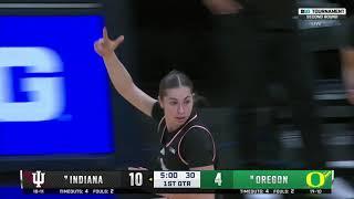 Shay Ciezki Matches Oregon With 11 1st Quarter Points vs. Oregon | Indiana Women's Basketball