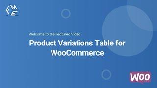 Product Variations Table for WooCommerce - FME ADDONS