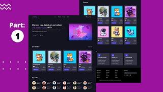 React Responsive NFT Website Design Tutorial Using ReactJs - Part 01 | React NFT Marketplace