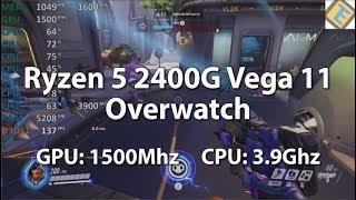 Ryzen 5 2400G Review Overwatch Gameplay Benchmark. Vega 11 iGPU