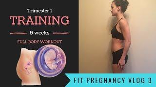 Trimester 1 Training- Full Body Workout | 9wks Pregnant | Danielle Lipski (Vlog 3)