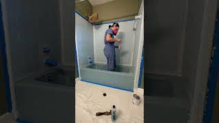 Ep.8 Bathtub refinishing | Painting tub & tiles! | Marine coatings topside paint | House Project