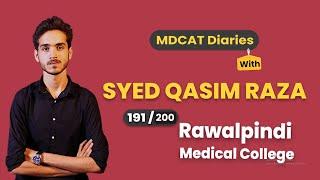 A day with PMC MDCAT Topper 2020 | Syed Qasim Raza (191/200) | Full Interview