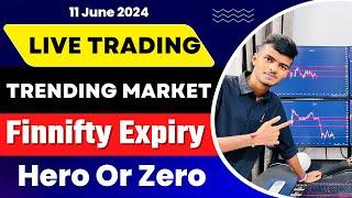 Live Trading | Trading Setup For BankNifty 11 June 2024 | Hindi |  FinNifty Hero Or Zero Trade