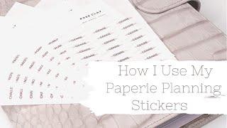 How I Use My Paperie Planning Stickers | Minimal Sticker Collection