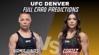 UFC Denver Rose Namajunas vs Tracey Cortez Full Card Predictions and Breakdown | Bet Tips