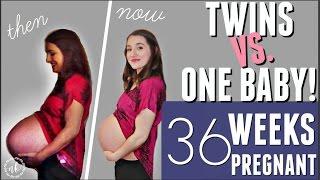 TWINS VS. ONE BABY: Comparing my Pregnancies | WEEK 36 UPDATE