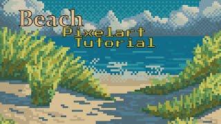 Step-By-Step Beach Pixelart Tutorial for Beginners