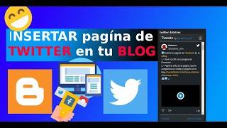 Insertar pagina de TWITTER en tu BLOG o PAGINA WEB