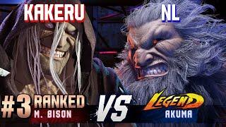 SF6 ▰ KAKERU (#3 Ranked M.Bison) vs NL (Akuma) ▰ High Level Gameplay