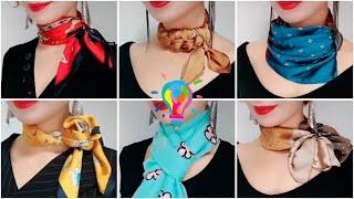 Как завязать шелковый платок - 15 способов | Как завязать шейный платок | How to tie a neckerchief
