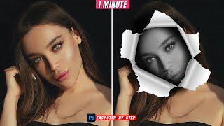 How to create paper cut effect in photoshop 2024 | make paper cut effect