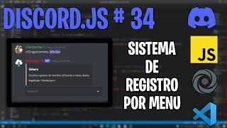 Sistema de registro por menu (Select Menu/Dropdown) | Discord.js V13 # 34