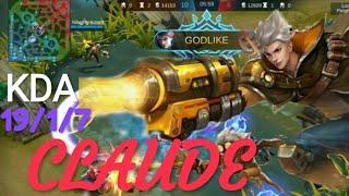 CLAUDE MOBILE LEGENDS || CLAUDE BEST BUILD | TOP 1 GLOBAL CLAUDE | CLAUDE BEST BUILD 2020 |