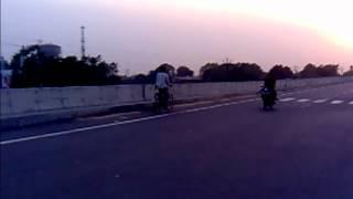 life at 130 kmph by highlighted stunter . story made on road