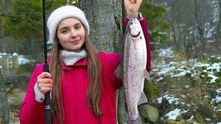 I caught and cooked Trout in the mountains. The most delicious grilled fish