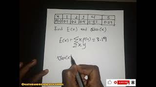 How To Solve Expected value and Variance Of Discrete Variables Using Calculator