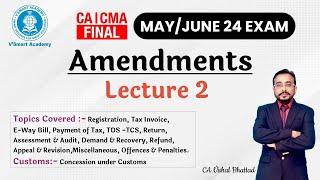 GST 02: CA,CS CMA Final IDT Amendments | For May 2024| CA Vishal Bhattad| Think GST Think Vishal SIR
