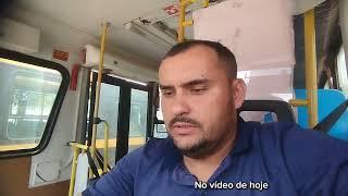 Estamos no trecho trabalhando no ônibus escolar.