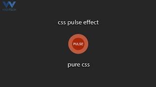 Create Pulse Effect Animation Using CSS | CSS Animation Effects | Pure CSS