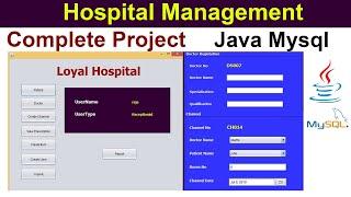 Hospital Management System Full Project in Java Mysql