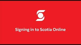 Signing in to Scotia OnLine for Business