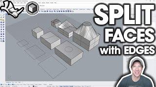 How to SPLIT FACES with Edges and Curves in Rhino!