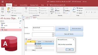 How to Add and remove items Combobox And insert all items into table ms access database using VBA