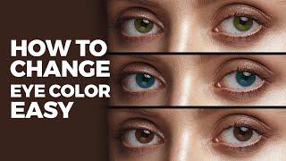 How to change eye color easily 2024 (Photoshop)