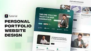 Figma Personal Portfolio Landing Page Design | Figma Tutorial for Beginners | UI UX Design Tutorial