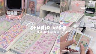 studio vlog  preparing for 12.12 sale, new stickers, cute labels, packing orders, etc.