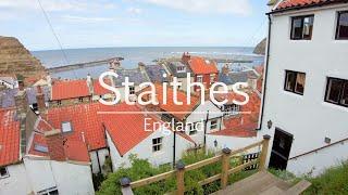 [4K HDR] Staithes fishing village walk