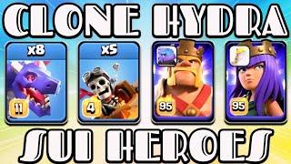 Th16 Clone Hydra Strategy With Sui Heroes Charge Are Overpowered!! CWL Town Hall 16 Attack Strategy