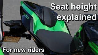 Motorcycle seat height explained - With Kawasaki's Z400