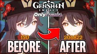 I Spent 24 Hours To Build Hu Tao on My Females Only Account! (Genshin Impact Females Only)