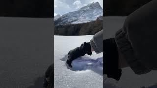 The most perfect snowball in the world ️ #satisfying #asmr #snow