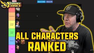 ALL CHARACTERS RANKED - TIER LIST - JAN 2025 - MARVEL Strike Force - MSF