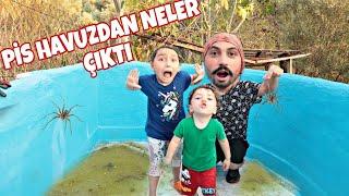 PİS HAVUZUMUZU TEMİZLEDİK! HAVUZUN İÇİNDEN NELER ÇIKTI!