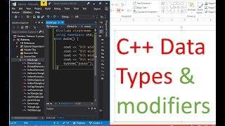 Datatypes and Modifiers - C++ Programming