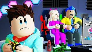 ADOPTED By A GAMER Family?! (Roblox Movie)