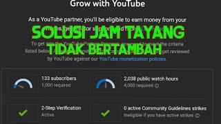 Cara Mengatasi jam tayang youtube Tidak Bertambah Ini Solusinya