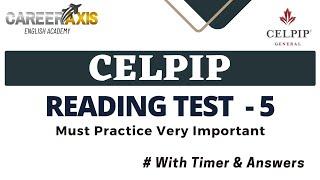 Celpip Reading Mock Test - 5 | Celpip Reading Practice Test