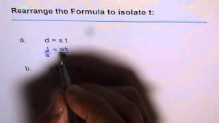 Rearrange Formula To Isolate Variable