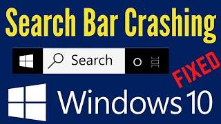 How To Fix Search Bar CRASHING or Closing after TYPING in Windows 10 | 5 Easy & Quick Ways