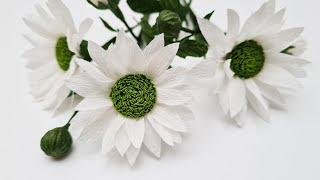 How To Make Daisy Paper Flower #2 / Paper Flower / Góc nhỏ Handmade