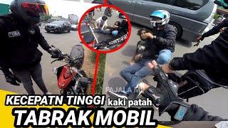 Crash‼️Akibat Meleng berkendara, Ambulan gercep