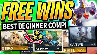 BEST BEGINNERS TFT COMP TO PLAY for FREE WINS! - Teamfight Tactics Ranked I Set 11 Builds Guide
