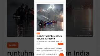 detik detik runtuhnya jembatan di India