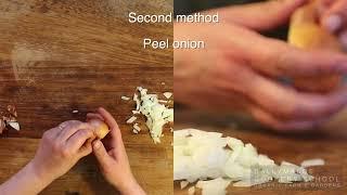 Chopping an onion, 2 methods | Ballymaloe Cookery School