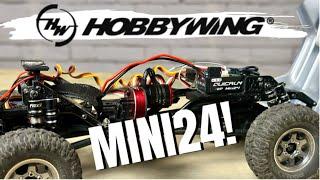 NEW Hobbywing Quicrun Mini24 Brushless ESC & Motor combo! SCX24 Installation, Run & Review